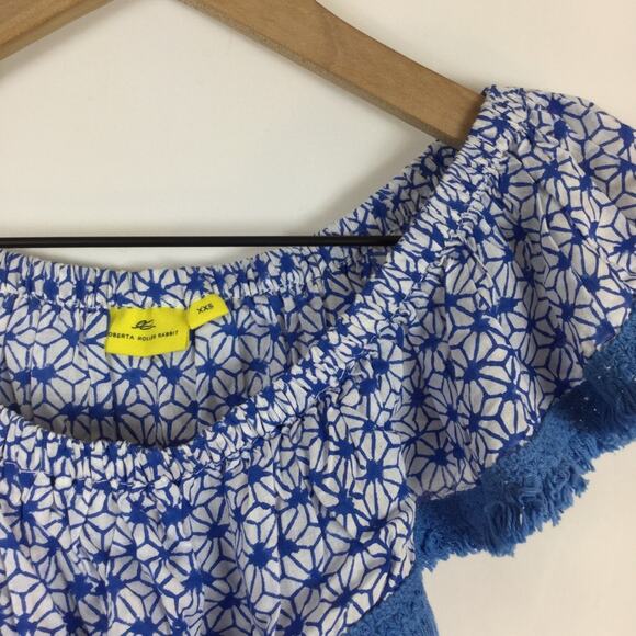 Roberta Roller Rabbit Fringe Off the Shoulder Top - Picture 3 of 5